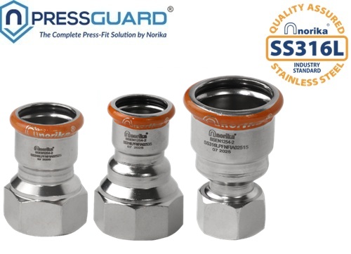 Stainless Steel 316L Press Fit FI Adaptor
